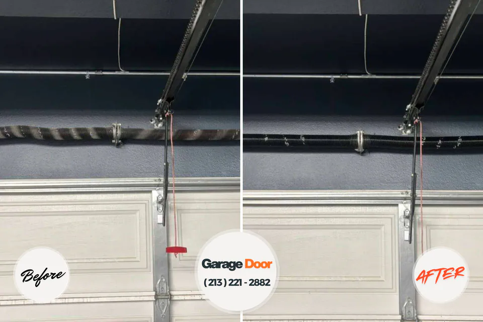 Before and after: garage door installation Green Springs, OH